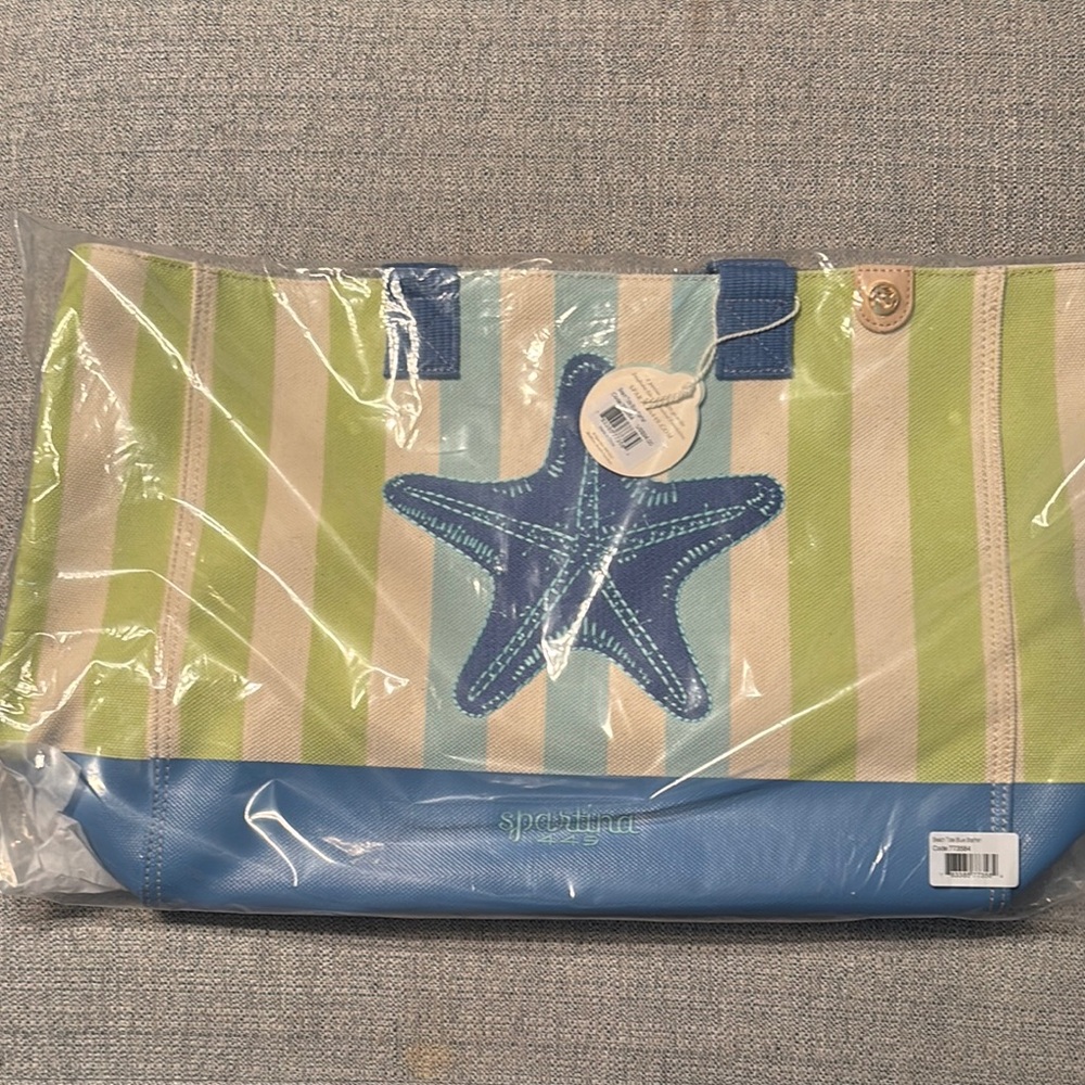Spartina 449 Beach Tote Blue Starfish